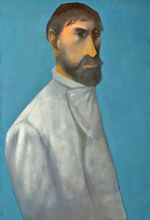 Het genoemde zelfportret van Wiegersma in zijn doktersjas.