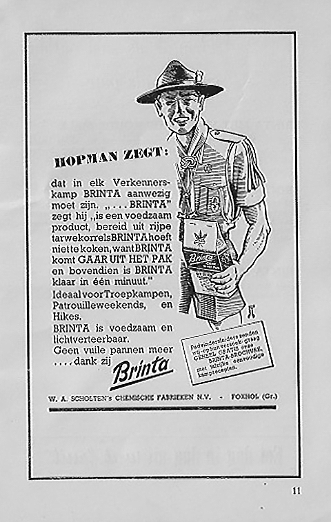 Een advertentie van Brinta.