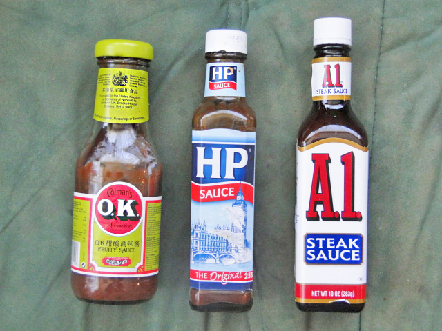 De drie verschillende Brown Sauces.