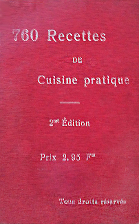 De voorzijde van het boek, met daarop in het Frans de titel, en de prijs (twee frank vijf-en-negentig).