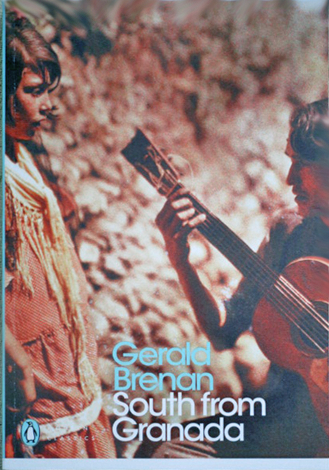 De omslag van het boek, met daarop een guitaar spelende zigeuner, en een toekijkend meisje.
